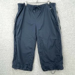 Nike Blue Windbreaker Capri Drawstring Pockets Active Pants Womens Extra Large